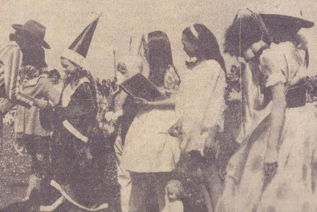 Mary judging the fancy dress competition in May 1967
