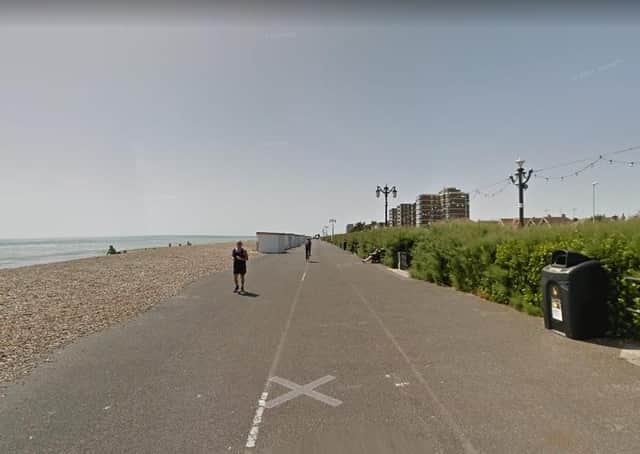 Worthing seafront near the junction with Heene Road