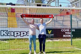 New Lewes manager Tony Russell (right) and his assistant Joe Vines. Picture courtesy of Lewes Football Club