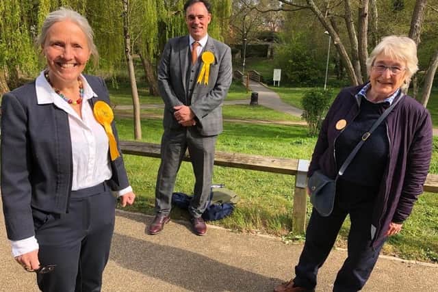 Lib Dems Kate O'Kelly, Julian Joy and Sarah Quail