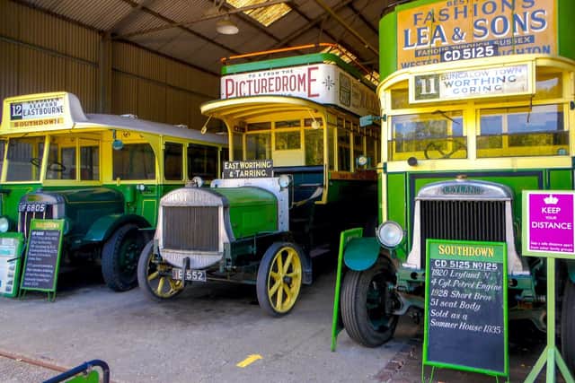 Amberley Museum;s vintage buses. Picture: Clive and Sue Fennell