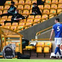Lewis Dunk trudges off after his red card against Wolves
