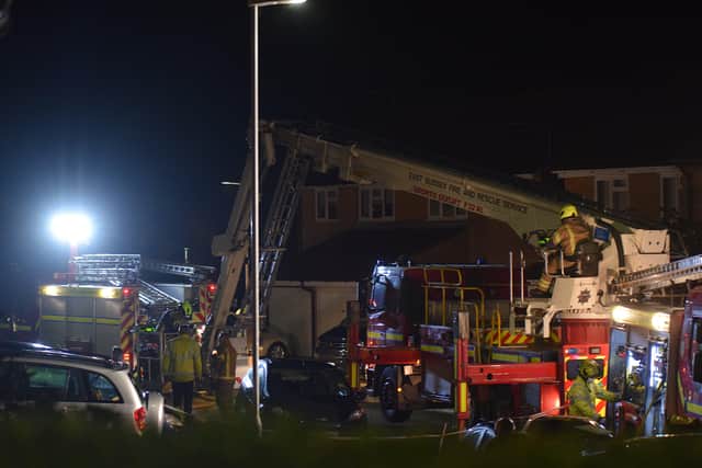 Firefighters at the scene. Picture by Dan Jessup SUS-211005-070735001