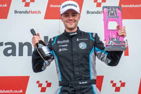 Will Hunt celebrates his Brands Hatch success / Picture: Ollie Read Photography