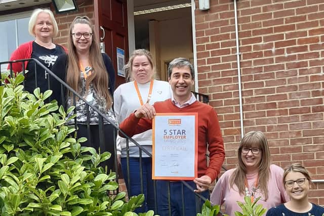 Registered manager Samantha Saunders and managing director Andy McNiven have been recognised as five-star employers after a survey of their staff. Picture: Right at Home