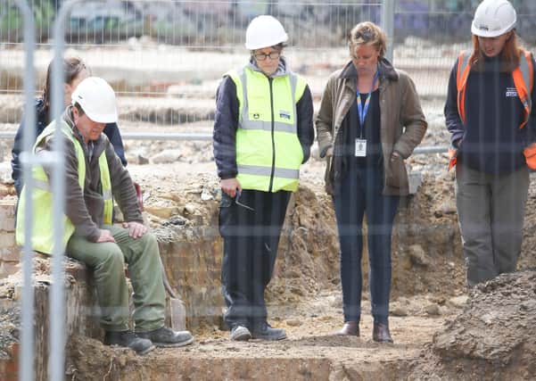 A planned excavation is underway at Anston House in Brighton