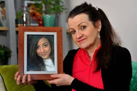 Andrea Gharsallah thinking of her daughter Georgina on the 3rd anniversary of her disappearance. Pic Steve Robards SR2103084 SUS-210803-193508001