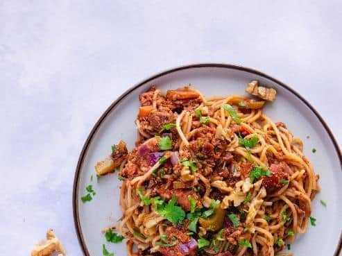 Meat-Free California Walnut Mince Bolognese by Healthy Living James