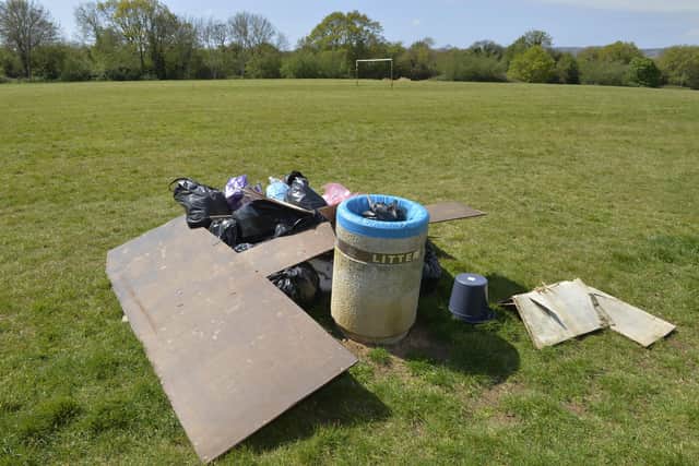 Some of the rubbish that residents from Patcham Mill Estate collected in Adur Park (Photo by Jon Rigby) SUS-211105-091621001