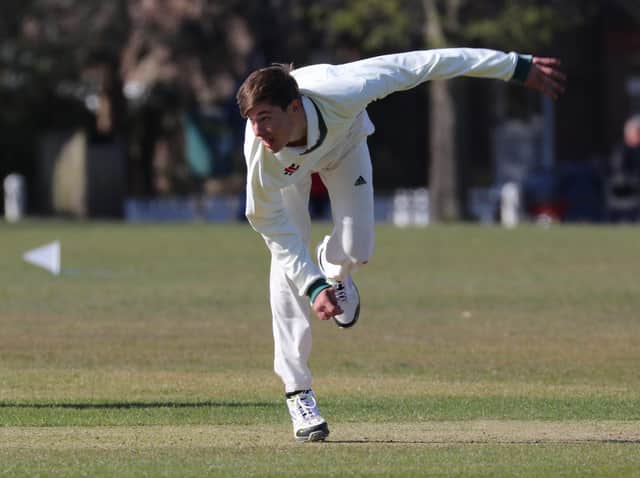 Sixteen-year-old bowler Jayson Butler caught the eye in Lindfield CC's defeat to Horsham CC. Pictures courtesy of Gareth Cater