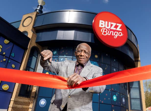 A customer will cut the ribbon at Buzz Bingo in Crawley on Monday May 17