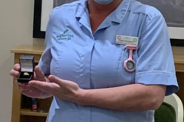 Marriott House and Lodge care practitioner Kate Sampson has been recognised for her long service after 20 years at the Chichester care home, and was also named employee of the month
