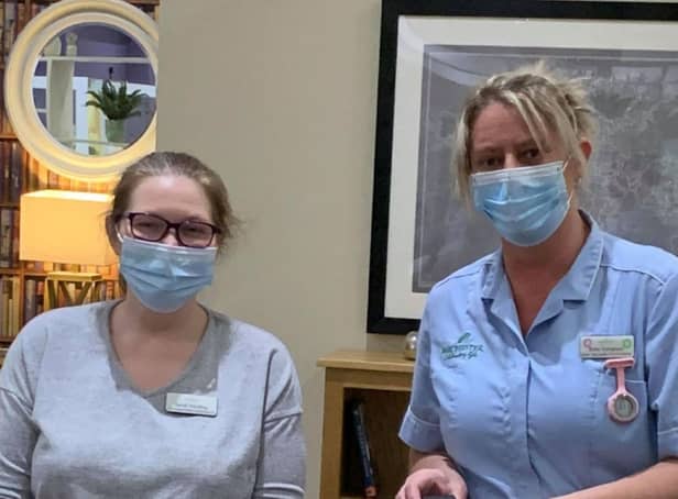 Marriott House and Lodge care practitioner Kate Sampson (right) has been recognised for her long service after 20 years at the Chichester care home, and was also named employee of the month