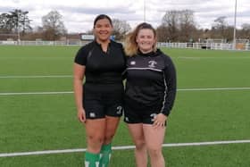 Horsham Rugby under-18 girls’ Grace Clifford (left) and Jessie Spurrier have been selected for the England Talent Development Group. Picture courtesy of Richard Ordidge