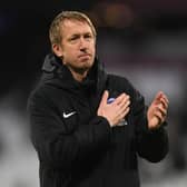 Graham Potter was emotional after the final whistle following their 3-3 draw against West Ham in February 2020