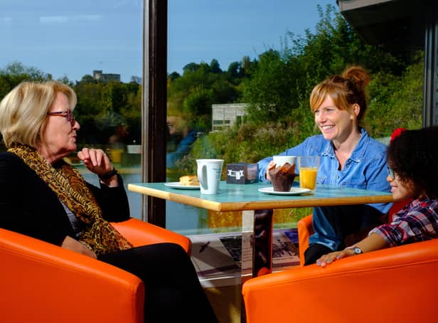 The Water’s Edge Café's seating area at WWT Arundel Wetlands Centre will reopen on May 17. Pictures: WWT