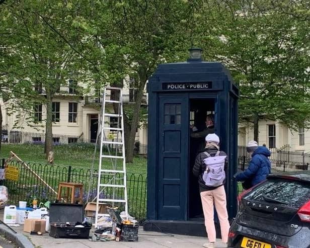 The 1960s style police box in Powis Square