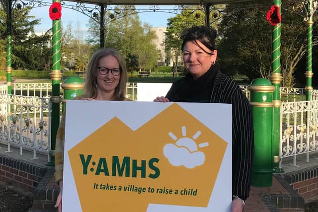 Founding trustee Rachael Colbran (left) and fellow trustee Shamilla Sheridan at the launch of Youth: Action for Mental Health Support on Monday. Picture courtesy of Youth: Action for Mental Health Support