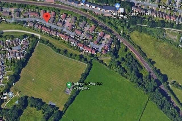 The site is near the railway tracks and Heron Ridge in Polegate. Photo by Google Maps. SUS-210514-122250001