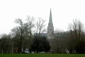 Chichester Cathedral from Oaklands Park