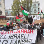 Free Palestine Brighton protest. Photo by Jason Sensation (@thekinaton) SUS-210515-150637001