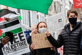 Eastbourne Free Palestine protests. Photo by Pete Abel (@Peteabel73) SUS-210516-144440001
