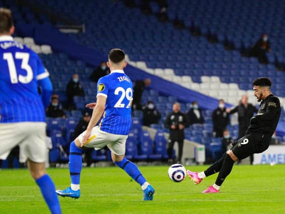 Substitute Said Benrahma levelled the scoring late on with a fine, curling effort his first goal for the club(Photo by Ian Walton - Pool/Getty Images)