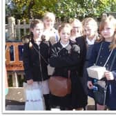 Castlewood Primary School children looking suitably glum as they prepare to be evacuated to Horsted Keynes station in 2017 SUS-210517-140450001