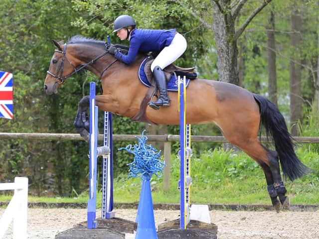 Hannah Smith and Pauldaries Mysteque in action in the NAF Five Star Bronze League Qualifier at Felbridge Showground. Picture by Felbridge Photography
