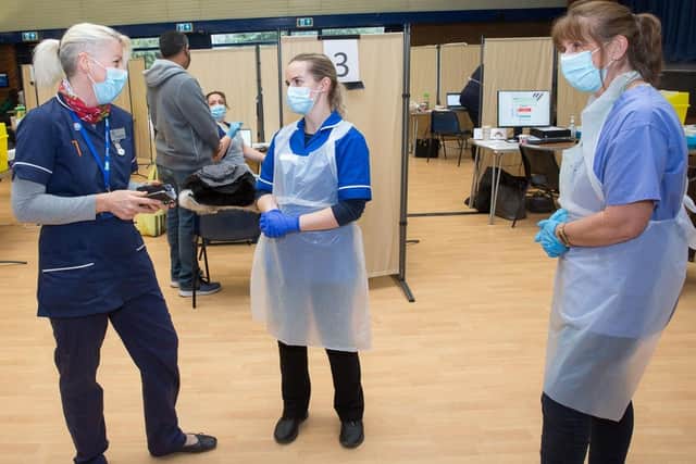 The vaccination team at Clair Hall, Haywards Heath. Pitcure: Mike Anton