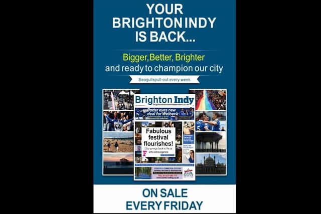 Your Brighton Indy is back from this Friday (May 21)