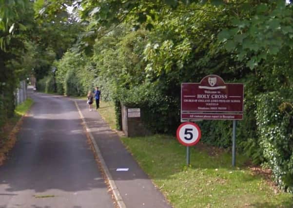 The entrance to Holy Cross School in Uckfield. Photo by Google Streetview