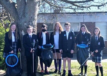 The Felpham Community College Eco Team has worked tirelessly since returning after lockdown in March, giving up their free time and organising litter picks, as well as clearing the footpath adjacent to the Felpham field