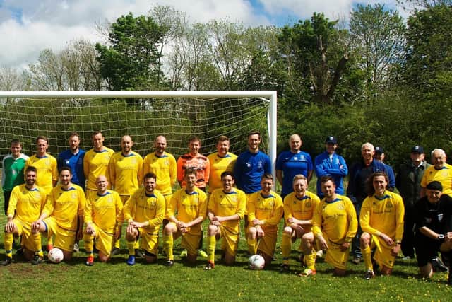 The Lavant FC Legends team at Raughmere Park