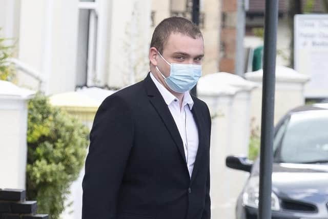 Evan McClelland outside Worthing Magistrates Court SUS-210519-152119001
