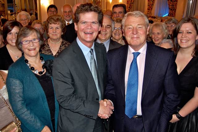 Paddy Ashdown is pictured with Liberal Democrats in Eastbourne. SUS-210517-102514001
