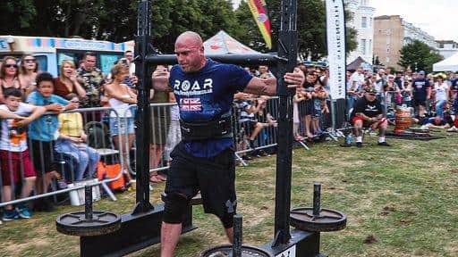 Defending champion of UK's strongest man (under 105kg) Matt Cole