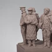 A maquette of the sculptures set to appear at The Cenotaph