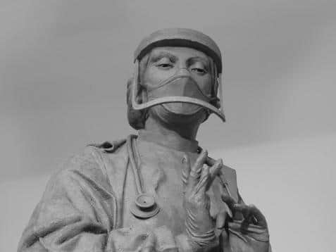 The sculptures honour frontline workers during the pandemic