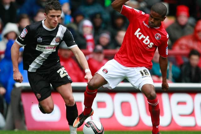 Bradley Pritchard (right) in action for Charlton Athletic in 2012. Picture by PA Wire/Press Association Images