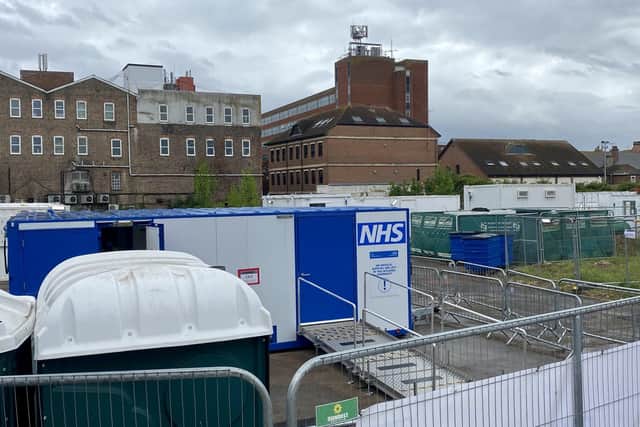 Worthing's new coronavirus testing centre at Union Place. Picture: Eddie Mitchell