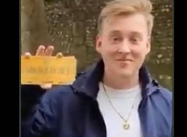 Will Jenkinson, 22, found the hidden golden ticket in Chichester. SUS-210521-120148001