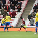 A second-half double by Nicolas Pepe has put the Gunners on course for a comfortable victory over the Seagulls. (Photo by Mike Hewitt/Getty Images)