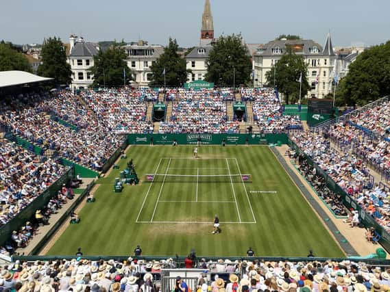 A full crowd watch Eastbourne's international tennis in 2019 / Picture: Getty