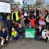 East Wittering residents protesting against the scale of development proposed in the area. Pic S Robards SR2105221 SUS-210522-162329001