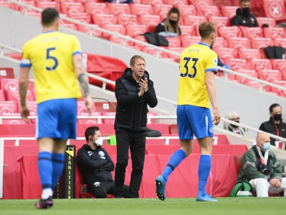 Graham Potter said his side 'were not as good as we normally are, without being bad' against Arsenal. (Photo by Mike Hewitt/Getty Images)