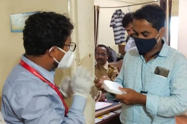 The medical mask arrived in Mumbai over the weekend