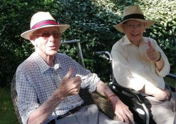 Bob and Cyril, who live in Anchor Hanover’s Silver Court Care Home, in East Grinstead. SUS-210524-112916001