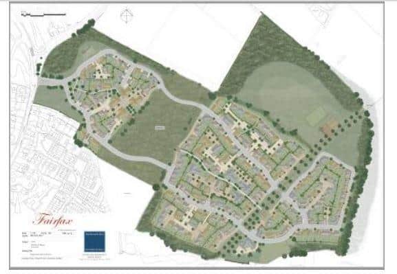 The proposed development site at Newhouse Farm, Roffey