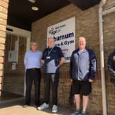 From left to right: John Curtis from age UK, John Hardaker, Graham Jones, a veteran of the Royal Signals Corps and Ian Nevillie of the Littlehampton Breakfast Club